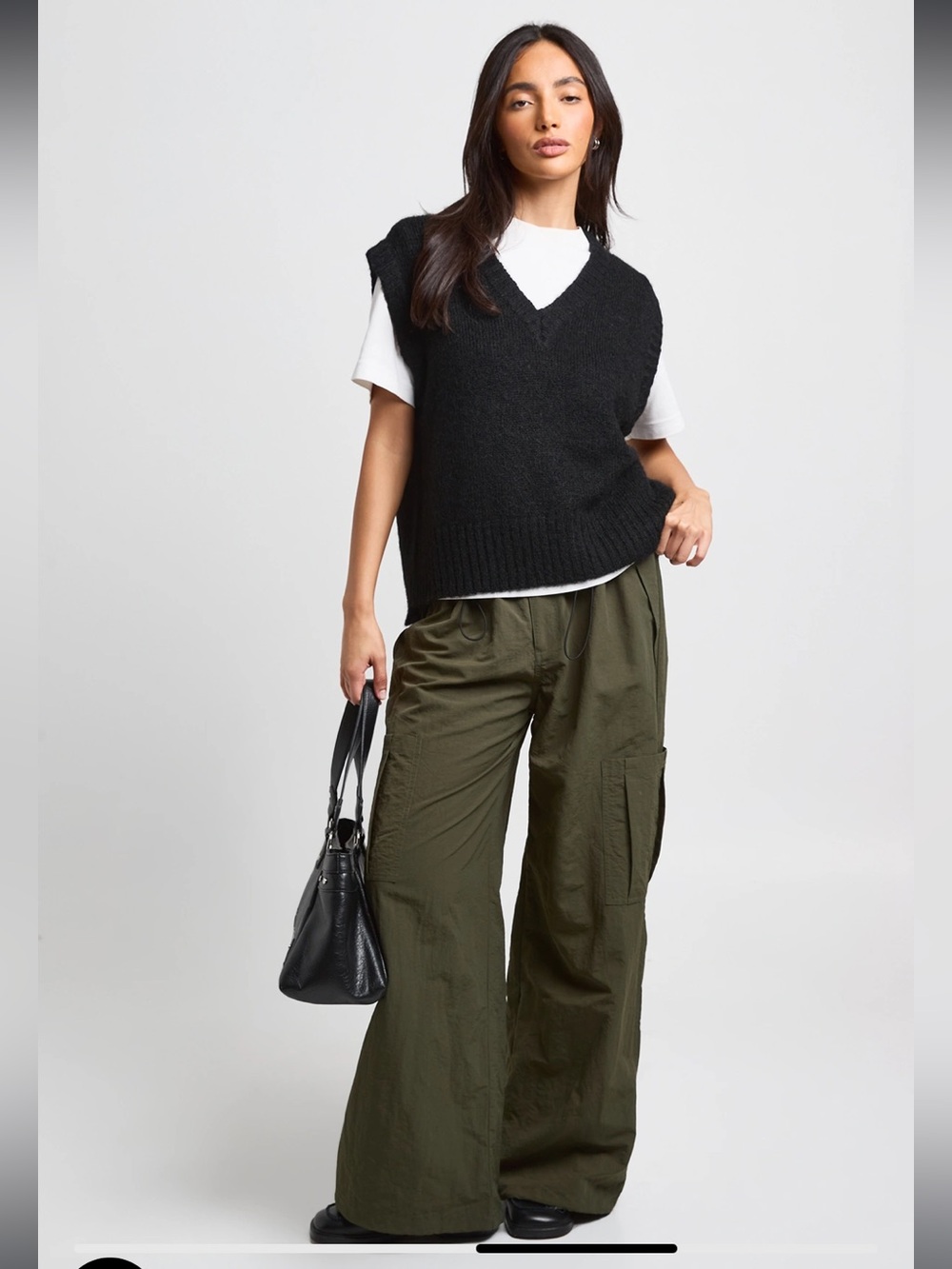 Nasty Gal Knit “Can’t V Helped” Cropped Tank Sweater NWT
